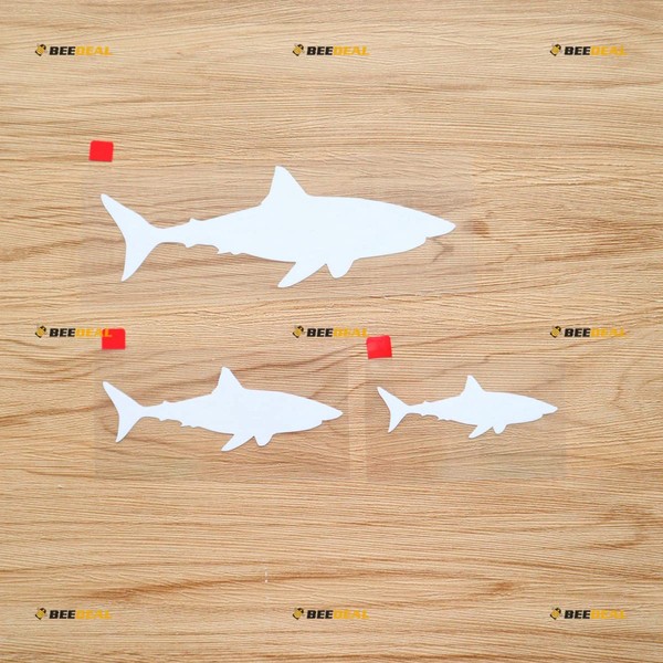 Shark Silhouette Great White Shark Fish Sticker Decal Vinyl 10152-3