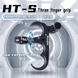 Moyujian Compound Bow Release,Archery Release Aids, 360 ° Rotatable, Mechanized Aesthetic Design for Thumb Release，Composite Bow Three Finger Release Suitable for Adults and Teenagers (Black)