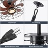 20" Outdoor Ceiling Fan with Light, With Remote and App