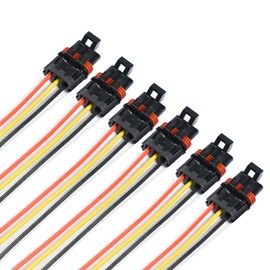 AFEISOL Bus Bar Pulse Power Plugs Pigtail Replacement for Polaris Plug 2018 2019 2020 2021 2022 2023 2024 Ranger XP 1000 / RZR/Pro RS1 General Bus Bar Harness Pigtail Connectors (Yellow, 6)