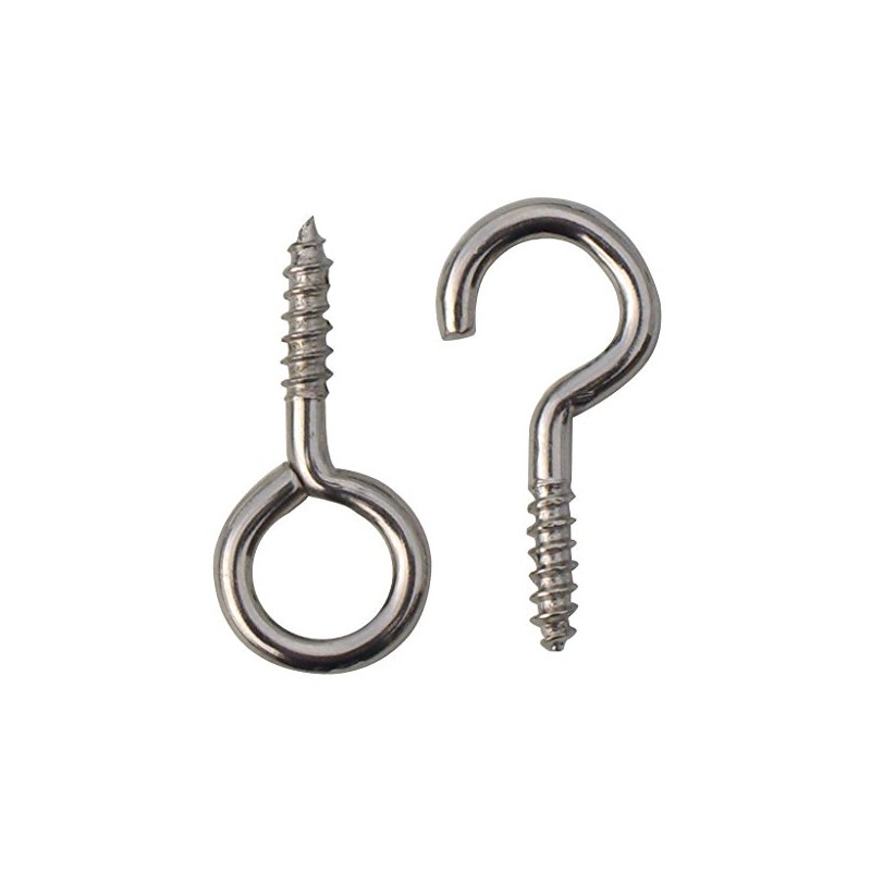 100 Of Curtain Net Wire Screw In Frame Hooks &