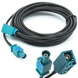 FAKRA Plug (m) to FAKRA Socket (f) Antenna Adapter RG 174 Typ Z for Universe FAKRA-USB-Connection