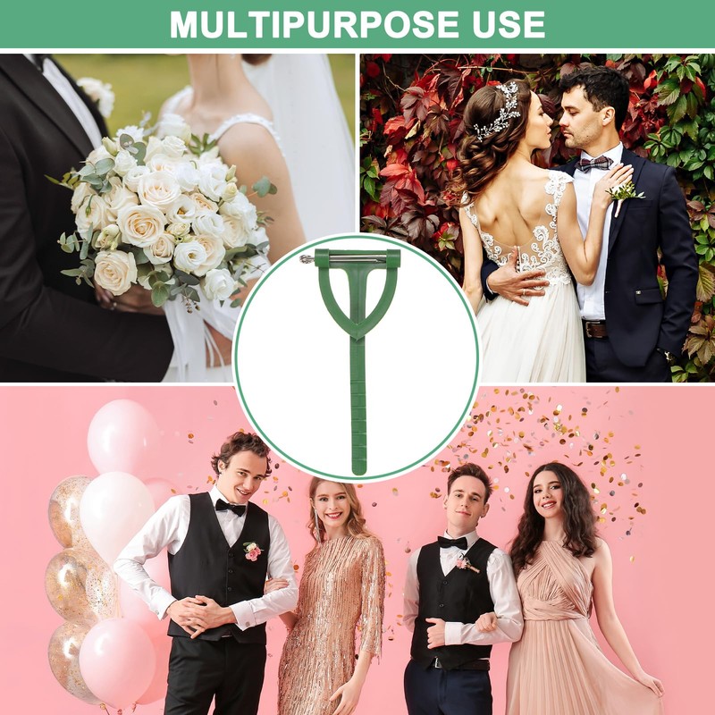 M METERXITY 80-Pack Boutonnieres Safety Pins, Plastic Triangle Corsage Pin