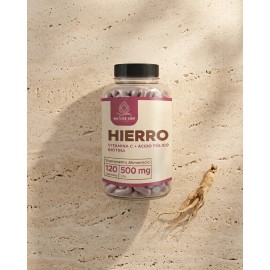 Hierro Vitamina C + Ácido Fólico Biotina Raíces Zen 120 Caps