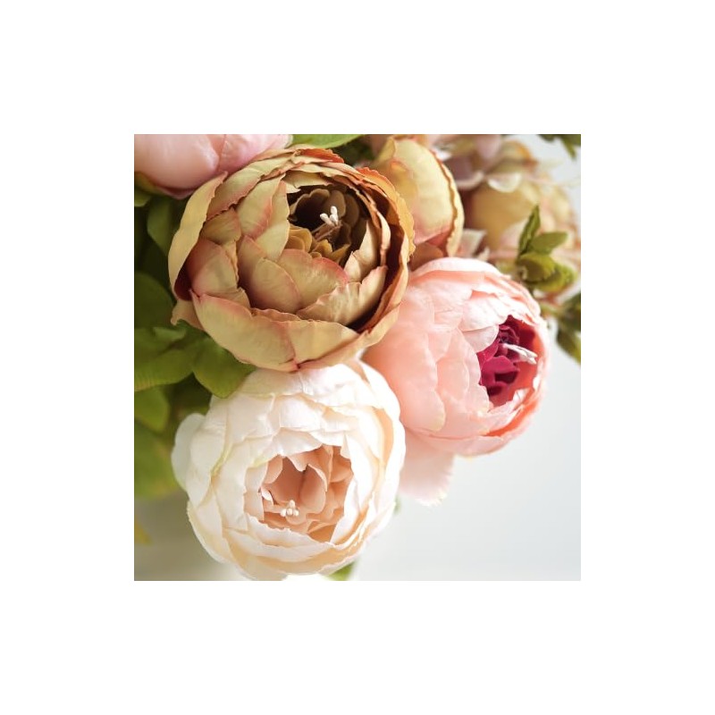 FiveSeasonStuff - Flores Artificiales Peonías de Seda y hortensias para