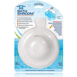 BathShroom Bathtub Overflow Drain Cover - Bath Tub Overflow Cover, Bathroom Spa Accessories, Adds Inches of Water for Deeper & Warmer Bath