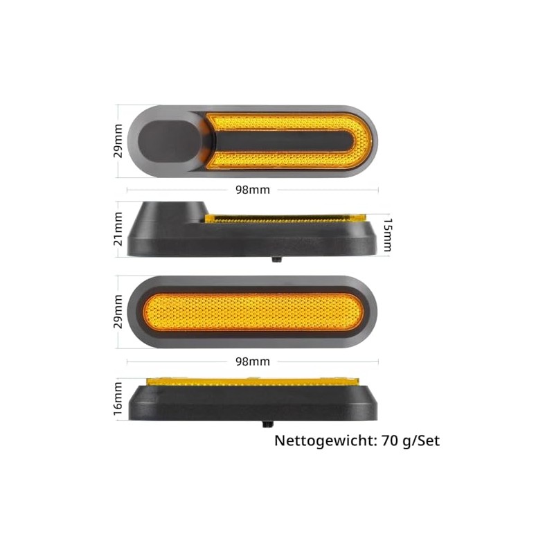Fundas Reflectantes para Ruedas Traseras para M365 /Pro/Pro 2 /1s