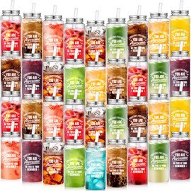 Pickmesh 36 Pcs Employee Appreciation Gifts Thank You Plastic Cups for Staff Inspirational Gifts 13.5 oz Clear Reusable Acrylic Skinny Tumblers with Lid Straw for Women Coworker Teacher (Sometimes)