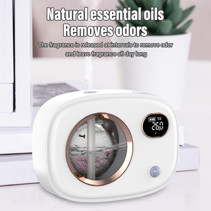 Jeanoko Automatischer Duftspender, Duftspender Smart Digital Display Ultraschall Duft Aromatherapie