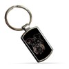 Fractal Artworks Schnauzer Keyring with Stunning Fractal Art Design. Black