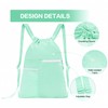 BAVELOE Drawstring Backpack with Mesh Pocket Water Resistant String Beach