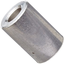 Small Parts 140604RSA Round Spacer, Aluminum, Plain Finish, #4 Screw Size, 1/4" OD, 0.115" ID, 3/8" Length (Pack of 25)