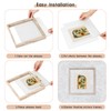 MUYE 12x12 Floating Frame Distressed Beige White Wood Pattern,Double Glass