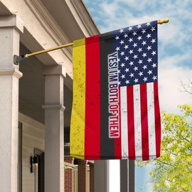 Flag-Proud American Half Germany Flag German Friendship U.S.A My Home My Blood House Flag (29.5" x 39.5")-USA Flags Premium Polyester-Decorative Indoor Outdoor Flag