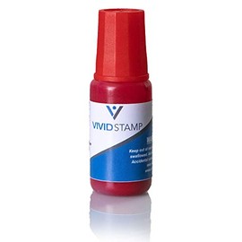 Vivid Stamp Red Stamp Refill Ink, 0.33oz (3 Pack)