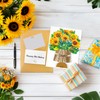 GREETING ART Pop Up Flower Cards, Sunflower, 10.6 inch Paper