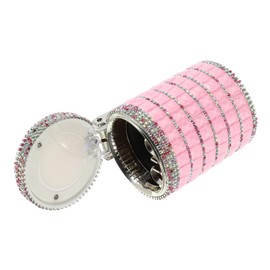 Parliky Luxurious Pink LED Car Ashtray Lid Decorative for Smokers Convenient Auto Accessory for Vehicle Interior