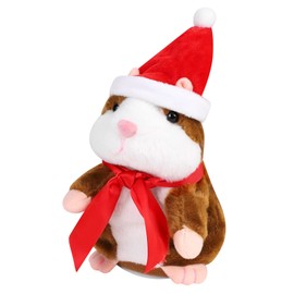 XGOPTS Talking Hamster Plush Toy Repeats What You Say Animal Recording Toy Interactive Electronic Pet Toys Nodding Sound Recording Doll for Christmas Valentine Birthday New Year Gift Xmas Ornament