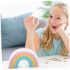 Kisangel Creative Rainbow Design Money Box Cute Ceramic Coin Bank