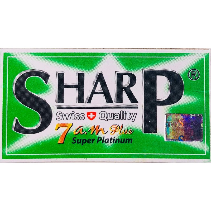 100 Sharp 7AM Super Platinum Double Edge Razor Blades For