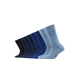s.Oliver Children's Socks, Pack of 9 - Blue Plain, size: 27-30