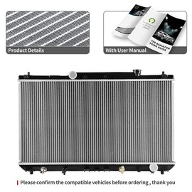 LEDKINGDOMUS Radiator Compatible with 1997-2001 Toyota Camry 2.2l L4 1999 2000 2001 Solara 2.2L L4 4Cyl