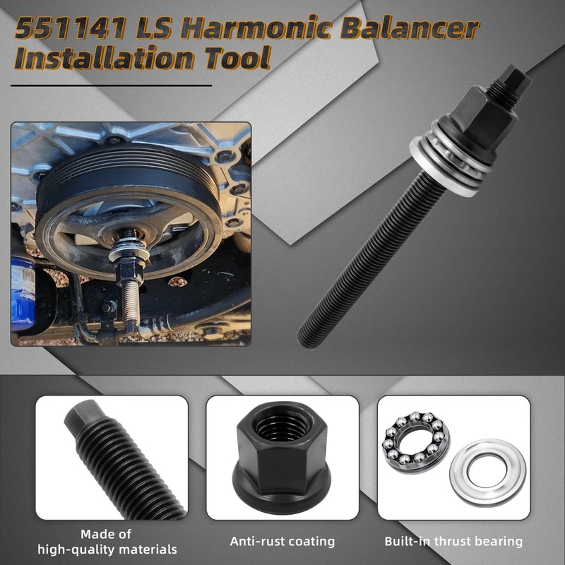 JEYPSHQP 551141 LS Harmonic Balancer Installation Tool Crank Pulley Install