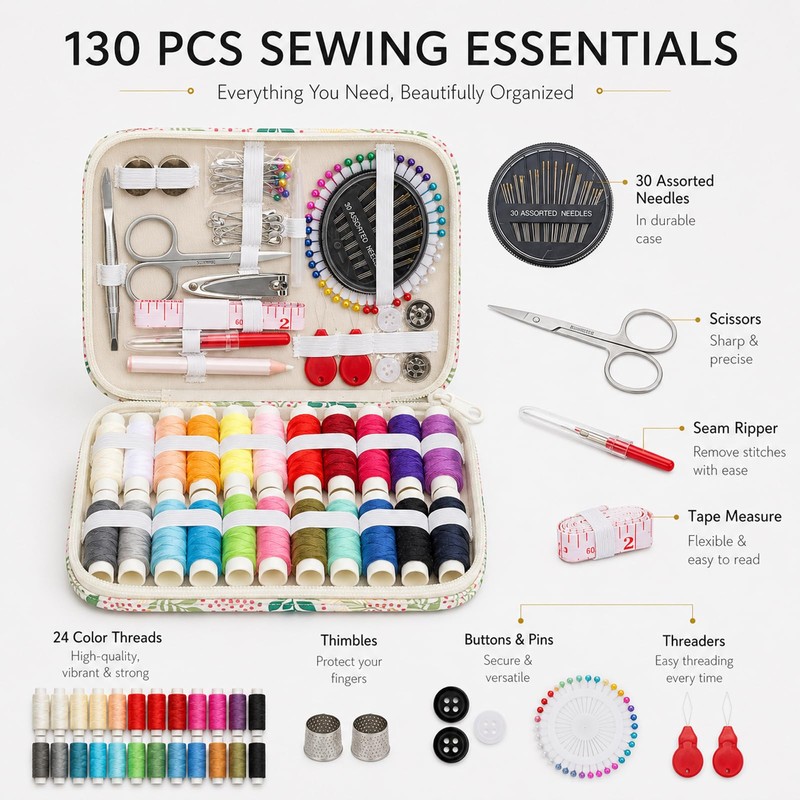 Saiveina Sewing Kit, Sewing Kit for Adults, Mini Sewing Kits