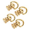 12 Sets D Ring Stud Screw Gold Brass Metal Plating