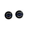 Glossy 3D Logo Car Sticker KeyFob Badge Shinny Button Emblem