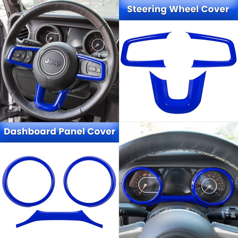 23PCS Full Set Interior Decoration Trim Kit for Jeep Wrangler