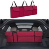 Tioollev Car Trunk Organizer, Backseat Hanging Large Storage with Adjustable