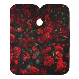 Bolaz Waterproof Barber Cape - Floral Red Rose Haircut Bib Haircut Cape for Men,Unisex Hair Cutting Cape(2na5f),Multicolor,one size