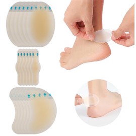 Blister Bandages, Blister Pads (18PCS),Guard Heel Pads Blister Cushion Bandages,Waterproof Hydrocolloid Blister Pads for Fingers, Toes, Heel Blister Prevention, Waterproof, Ultra-Thin (Hot)