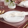 EcoQuality 5.5 inch Transparent White Plastic Dessert Plates – Elegant,