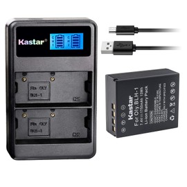 Kastar USB LCD Dual Charger and 1 Pack Battery for Olympus BLH-1 BLH-01 PS-BLH1 BLH1 Battery, BCH-1 Charger and Olympus OM-D E-M1 Mark II, OM-D EM1 Mark II, OM-D E-M1 MARKII, OM-D E-M1 MARK2 Camera