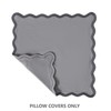 Fancy Homi Set of 2 Grey Decorative Throw Pillow Covers