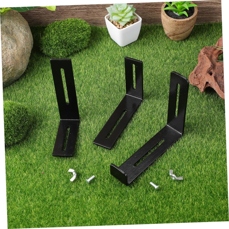 Gatuida 1 Set Railing Flower Pot Bracket Outdoor Flower Planter