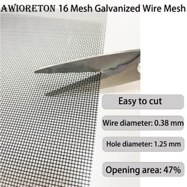 Malla de alambre galvanizada recubierta de PVC, paquete de 2 16 mallas de 8 x 12 pulgadas (30 x 21 cm) malla de alambre tejida para ventilación, jaula, gabinetes de malla, proyecto de bricolaje