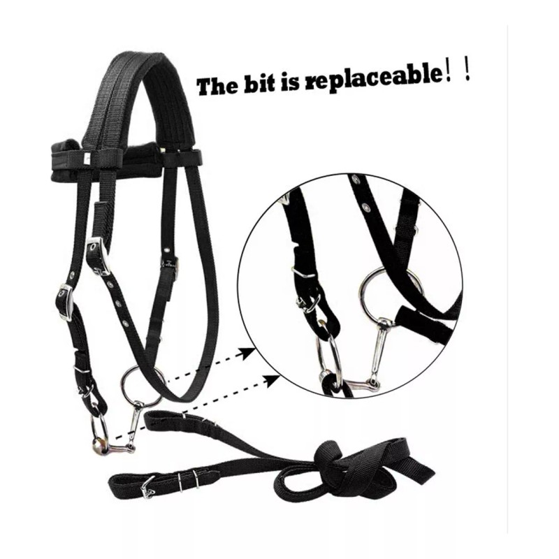 generic Riendas De Brida Para Montar A Caballo Negro M