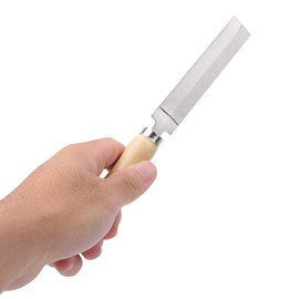 Diamond Silky File Rhombic File Diamond Coated Hand File Wooden Handle Metal Glass Grinding Woodworking Garden Tool (5 Inch (125 mm))