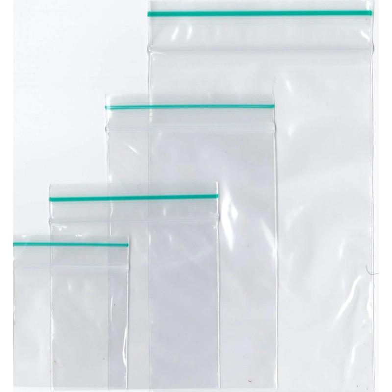 100 Clear Plastic Bags 55mm x 65mm Baggy Baggies Grip