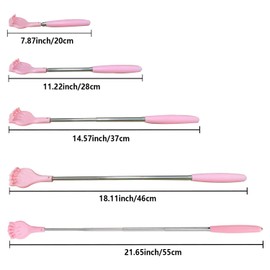 WUBAYI 2Pcs Back Scratchers, Portable Expandable Back Scratchers, Non-Slip Handheld Massager, with Telescopic Handle for Tickling Massage of Head, Back, Legs and Other Body Parts