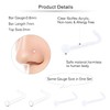 Mayhoop Piercing Retainers Mix Set Clear Nose Studs Flexible Plastic
