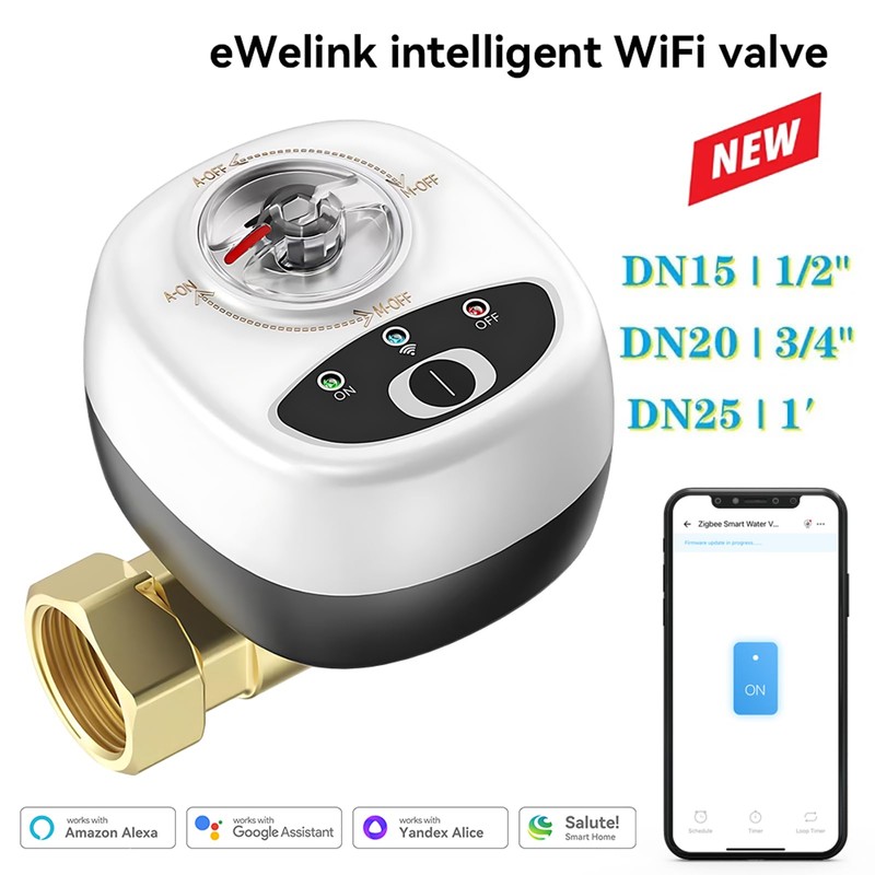 EWeLink WiFi Water Valve, Automatic Switch, Intelligent Ball Valve, IP65