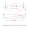 ARONOVA Heavy Duty Battery Hold Down Sets,With Billet Aluminum Battery