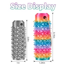 2PC Pain Fidget Toy Reduce Stress for Adults,Portable Stim Tool,3D Printed Venting Key Pendant,Novelty Gifts for Office, Travel (Green-Blue)