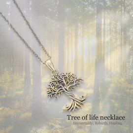 Odinstone 925 Sterling Silver Tree of Life Necklace for Women, Tree of Life Pendant Symbolizing Luck and Renewal, Allergy Free, Jewellery Gifts for Mum/Girlfriend/Wife/Daughter