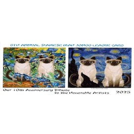 8th ANNUAL SIAMESE MAH JONGG CARD 2025 LARGE (NOT THE NMJL CARD)