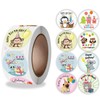 500 Pcs Round Cartoon Birthday Wishes Stickers for Kids &